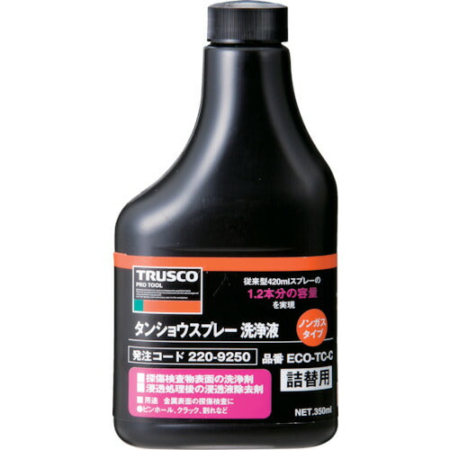 TRUSCO αタンショウノンガスタイプ 洗浄液替ボトル 350ml ECOTCC トラスコ