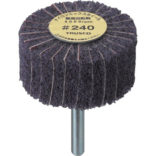 TRUSCO ナイロンミックスホイール 外径100X厚25X軸6 5個入240♯ FM1025240 トラスコ
