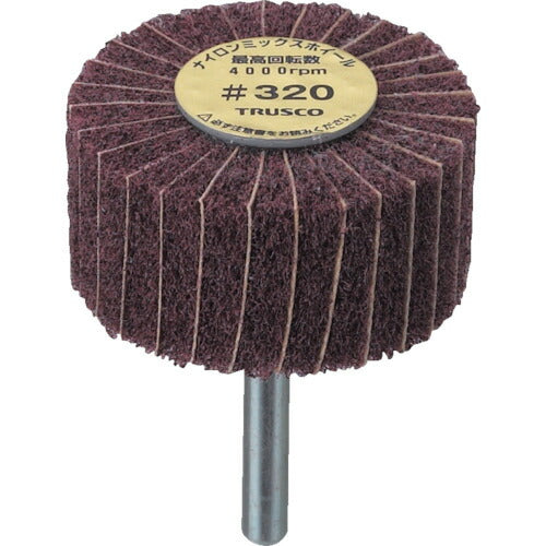 TRUSCO ナイロンミックスホイール 外径100X厚25X軸6 5個入320♯ FM1025320 トラスコ