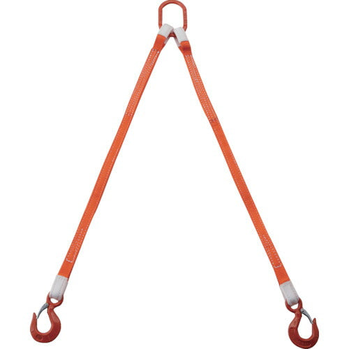 TRUSCO 2本吊ベルトスリングセット 25mm幅X1m 吊リ角度60°時荷重0.86t(最大使用荷重1t) G252P10 トラスコ