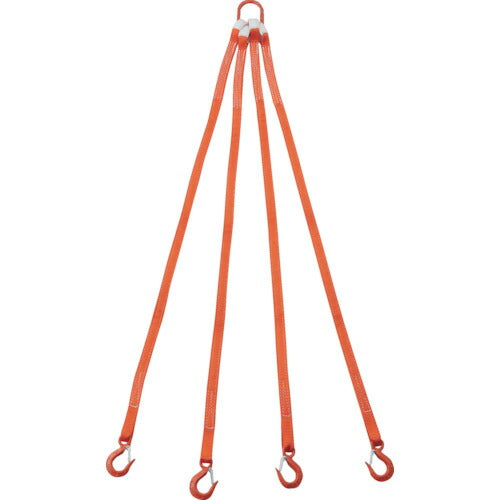 TRUSCO 4本吊ベルトスリングセット 25mm幅X1.5m 吊リ角度60°時荷重0.86t(最大使用荷重1t) G254P150.86 トラスコ