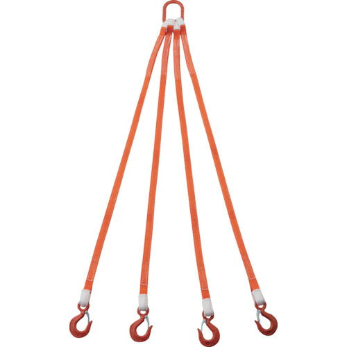 TRUSCO 4本吊ベルトスリングセット 25mm幅X1.5m 吊リ角度60°時荷重1.72t(最大使用荷重2t) G254P151.72 トラスコ
