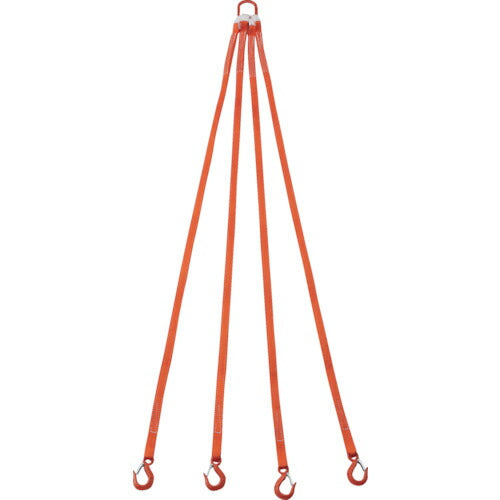 TRUSCO 4本吊ベルトスリングセット 25mm幅X2m 吊リ角度60°時荷重0.86t(最大使用荷重1t) G254P200.86 トラスコ