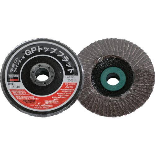 TRUSCO GPトップフラット アランダム #40 Φ100 10枚入 GPF100A40 トラスコ