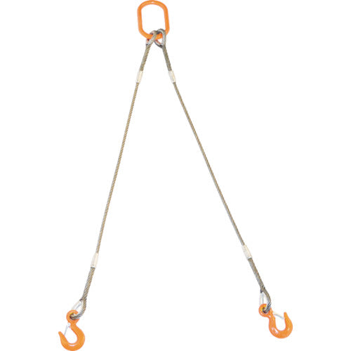 TRUSCO 2本吊リWスリング フック付キ 12mmX1m GRE2P12S1 トラスコ