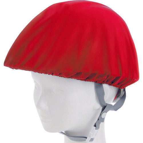 TRUSCO ヘルメットカバー スポンジ生地付ソフトタイプ 赤 HMCSR トラスコ