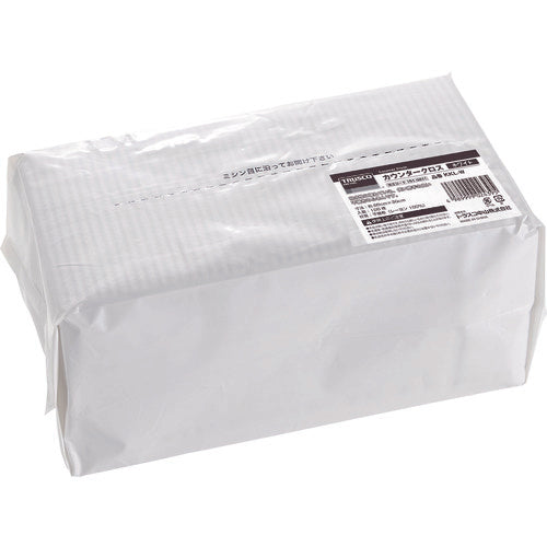 TRUSCO カウンタークロス 30x60cm ホワイト (100枚入) レーヨン100% KKLW トラスコ