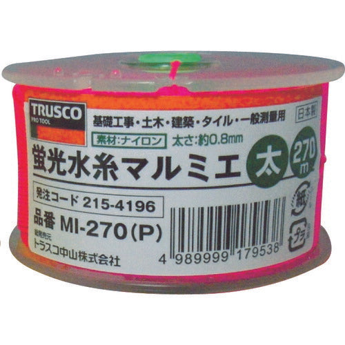 TRUSCO 蛍光水糸マルミエ 太 270m MI270P トラスコ