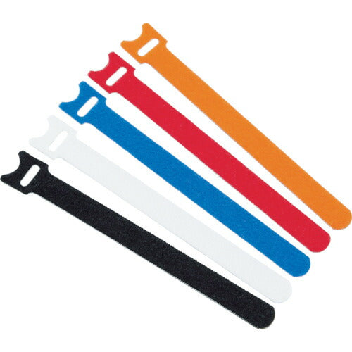TRUSCO マジックバンド 超薄型 ストラップ 15cm 赤 (5本入) MKSH1915R トラスコ