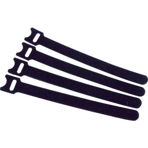 TRUSCO マジックバンド 耐候性 ストラップ 15cm 黒 (4本入) MKSW1915BK トラスコ