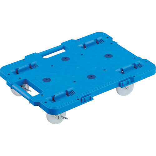 TRUSCO 連結式ルートバン 515X385 ナイロン車輪 4輪自在 ストッパー付 青 MPB500NJSB トラスコ