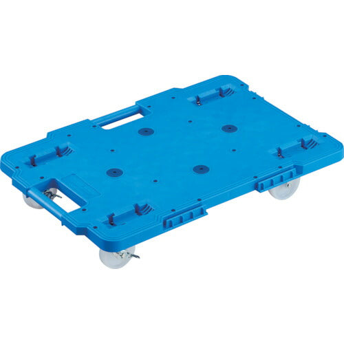 TRUSCO 連結式ルートバン 615X415 ナイロン車輪 4輪自在 ストッパー付 青 MPB600NJSB トラスコ