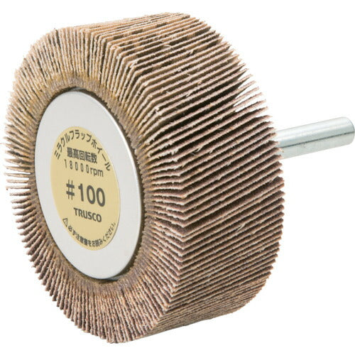 TRUSCO ミラクルフラップホイール 外径60X厚25X軸6 5個入 #100 100# MR6025 100 トラスコ