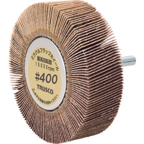TRUSCO ミラクルフラップホイール 外径80X厚25X軸6 5個入 #400 400# MR8025 400 トラスコ