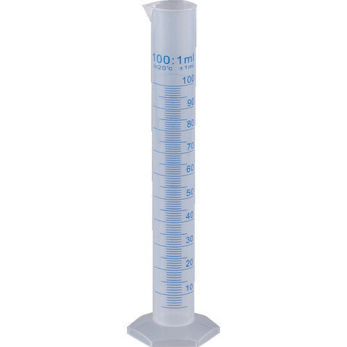 TRUSCO メスシリンダー 100ml 青目盛付 PP製 MS100 トラスコ