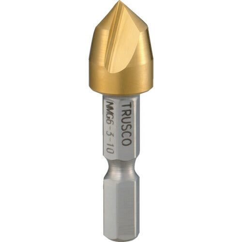 TRUSCO 六角軸ナイスメンG 3枚刃 10mm チタンコーティング NMG6310 トラスコ