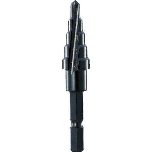 TRUSCO 六角軸ステップドリル 2枚刃黒染メ表面処理 5~13mm NMS13 トラスコ