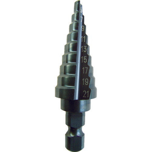 TRUSCO ステップドリル 2枚刃黒染メ表面処理 5~21mm 段数9 NMS21 トラスコ