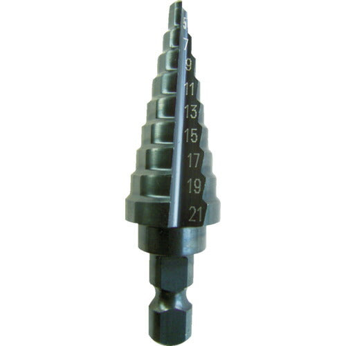 TRUSCO ステップドリル 2枚刃黒染メ表面処理 5~25mm 段数11 NMS25 トラスコ
