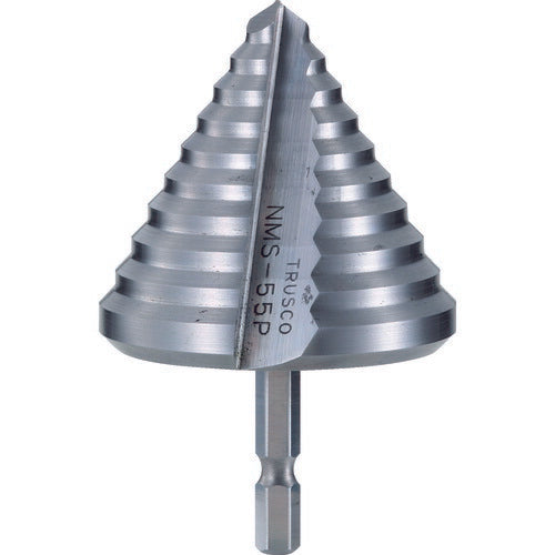 TRUSCO 六角軸樹脂用ステップドリル 2枚刃 45~55mm NMS55P トラスコ