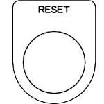 TRUSCO スイッチ銘板 RESET 黒 φ30.5(5枚入リ) P30375P トラスコ