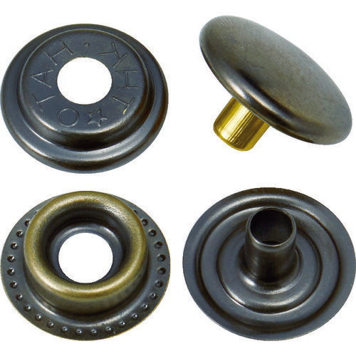 TRUSCO ハトメボタン 黒ニッケルメッキ 15mm 10組入リ PTHB15BKNM トラスコ