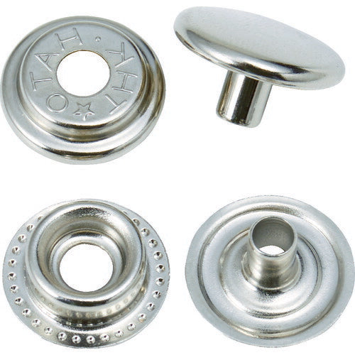 TRUSCO ハトメボタン ニッケルメッキ 15mm 10組入リ PTHB15NM トラスコ