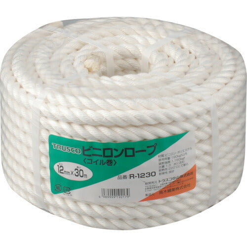 TRUSCO ビニロンロープ 3ツ打 線径12mmX長サ30m R1230 トラスコ