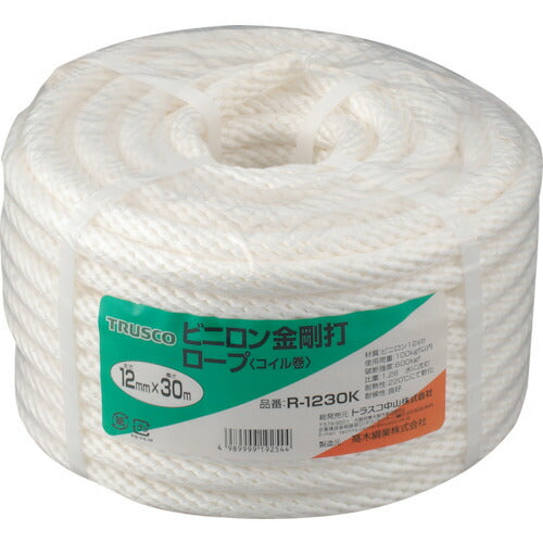 TRUSCO ビニロンロープ 金剛打 線径12mmX長サ30m R1230K トラスコ