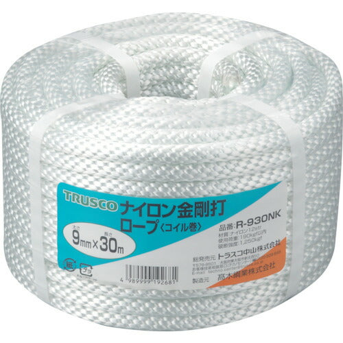 TRUSCO ナイロンロープ 金剛打 線径9mmX長サ30m R930NK トラスコ