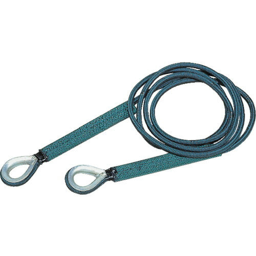 TRUSCO セフティパワーロープ 両端シンブル入 6mmX4m SP64C トラスコ