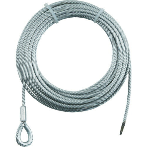 TRUSCO 手動ウインチ用SUSワイヤーΦ6×10M用(シンブル入リロック) SUSWWS610 トラスコ