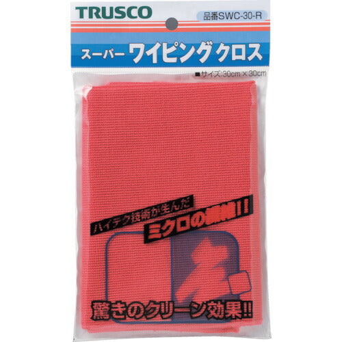 TRUSCO スーパーワイピングクロス 300mmX300mm 赤 SWC30 R トラスコ