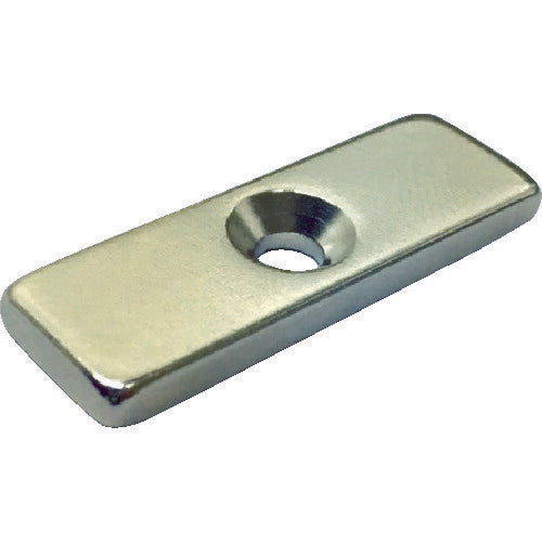 TRUSCO ネオジム角形磁石 皿ネジ穴付 12mm×10mm×4mm M3 1個入リ T12K04M3 トラスコ