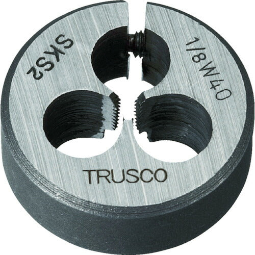 TRUSCO 丸ダイス 25径 ウイットネジ 1/2W12 (SKS) T25D12W12 トラスコ