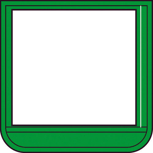 TRUSCO ポケット胸章緑・軟質ビニール・60×60mm T36814 トラスコ