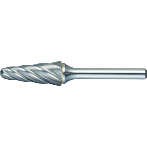 TRUSCO 超硬バー テーパー(先丸) Φ16X刃長30X軸6 アルミカット TA7C160 トラスコ