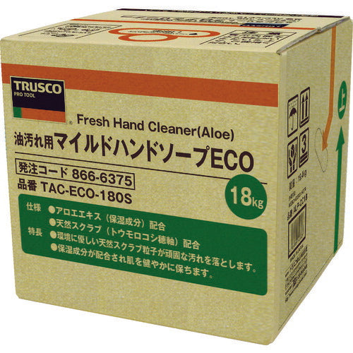  TRUSCO マイルドハンドソープ ECO 18L 詰替 バッグインボックス TACECO180S トラスコ