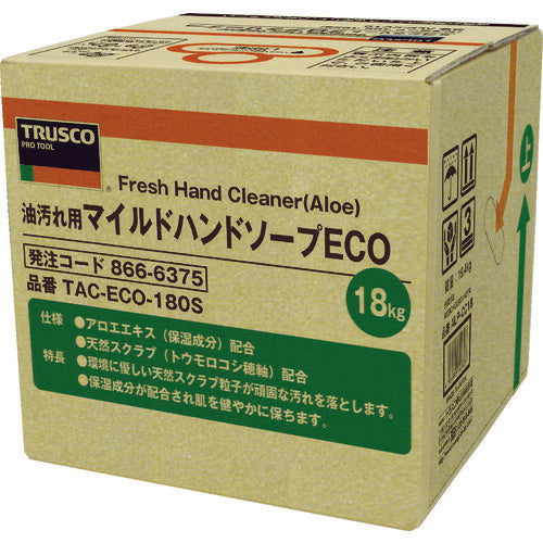 TRUSCO マイルドハンドソープ ECO 18L 詰替 バッグインボックス TACECO180S トラスコ