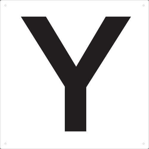 TRUSCO 表示板 アルファベット「Y」 420X420 TAEHY トラスコ