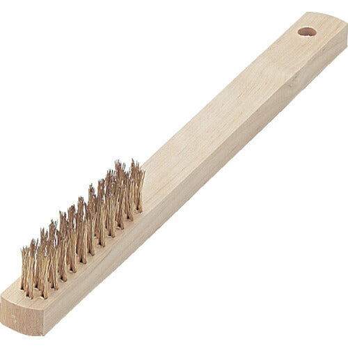 TRUSCO 木柄3行ブラシ ゴールドメッキ線 TB5011 トラスコ