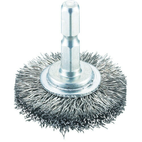 TRUSCO 軸付ホイールブラシ φ38X軸6.35 ステンレス線0.3 TB621360 トラスコ