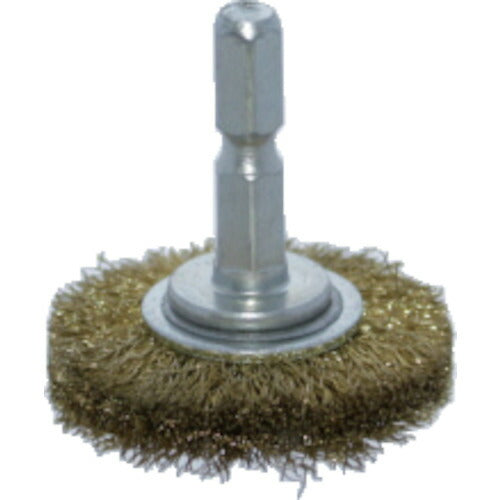 TRUSCO 軸付ホイールブラシ φ38X軸6.35 真鍮線 線径0.15 TB621460 トラスコ