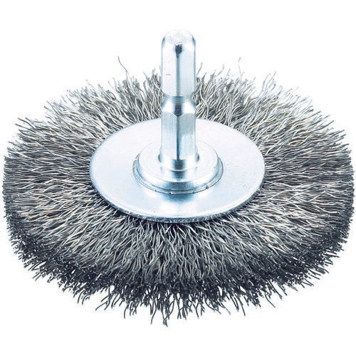 TRUSCO 軸付ホイールブラシ φ65X軸6.35 ステンレス線0.3 TB623360 トラスコ