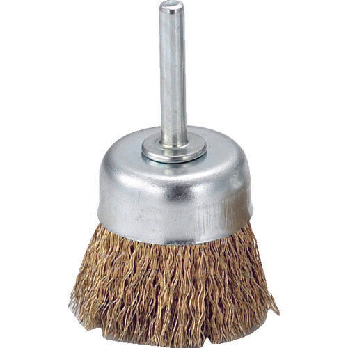 TRUSCO 軸付カップブラシ φ50X軸6 真鍮メッキ鋼線 線径0.25 TB6621 トラスコ