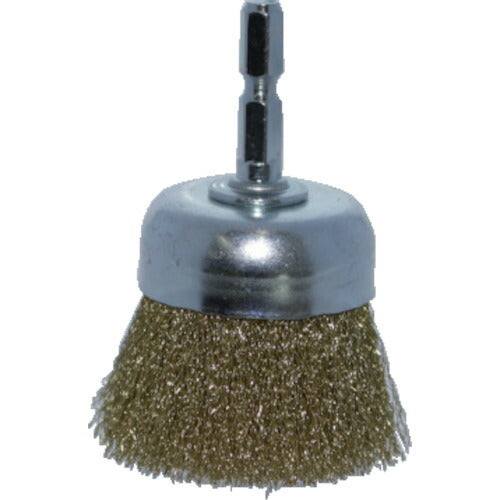 TRUSCO 軸付カップブラシ Φ50X軸6.35 真鍮線 0.15線 TB662460 トラスコ