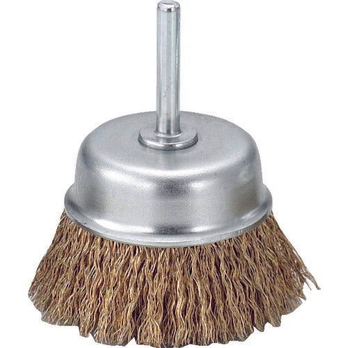 TRUSCO 軸付カップブラシ φ65X軸6 真鍮メッキ鋼線 線径0.25 TB6631 トラスコ