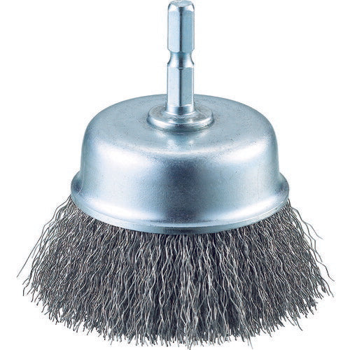 TRUSCO 軸付カップブラシ φ65X軸6.35 ステンレス線 線径0.3 TB663360 トラスコ