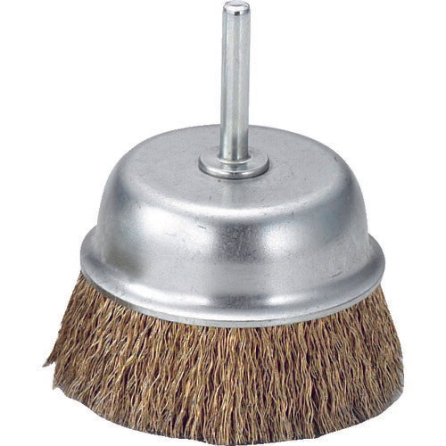 TRUSCO 軸付カップブラシ φ75X軸6 真鍮メッキ鋼線 線径0.25 TB6641 トラスコ