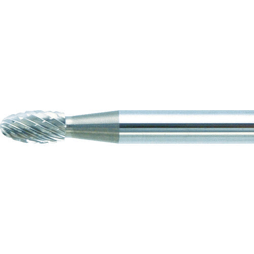 TRUSCO 超硬バー タマゴ型 Φ3X刃長5.5X軸3 ロング ダブルカット TB6A030L75 トラスコ